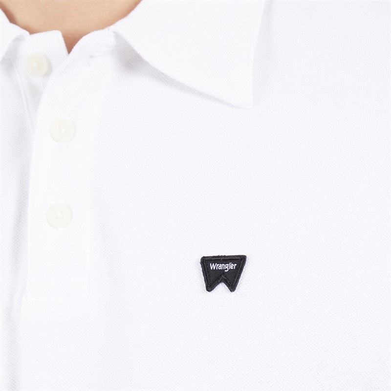 Wrangler Mens Polo Shirt Bright White - Image 3