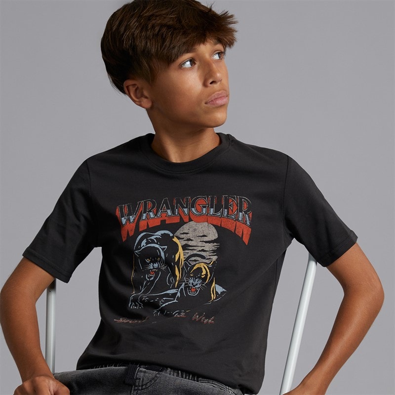 Wrangler Boys Jaguar T-Shirt Wrangler Black - Image 1