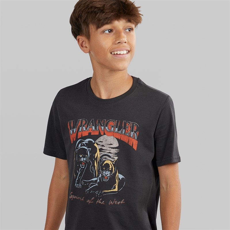 Wrangler Boys Jaguar T-Shirt Wrangler Black - Image 3