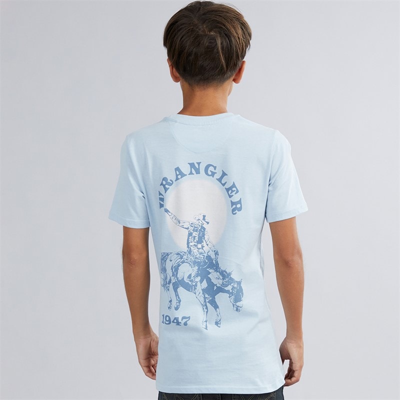 Wrangler Boys Wrancher T-Shirt Niagra Mist - Image 3