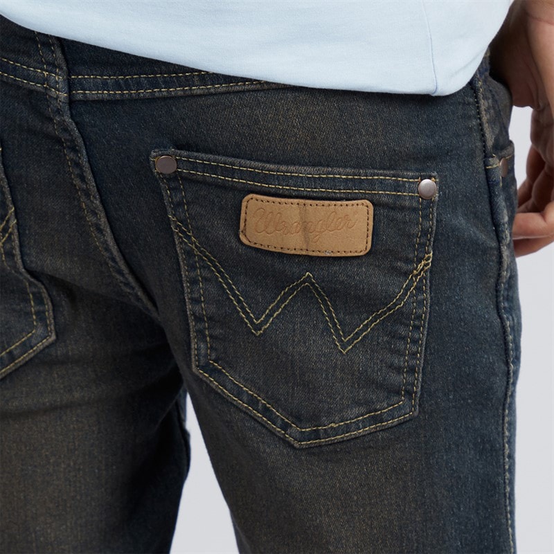 Wrangler Boys Greensboro Straight Fit Jeans Grey Tint Wash - Image 3