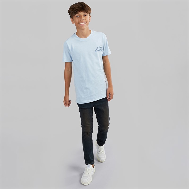 Wrangler Boys Greensboro Straight Fit Jeans Grey Tint Wash - Image 4