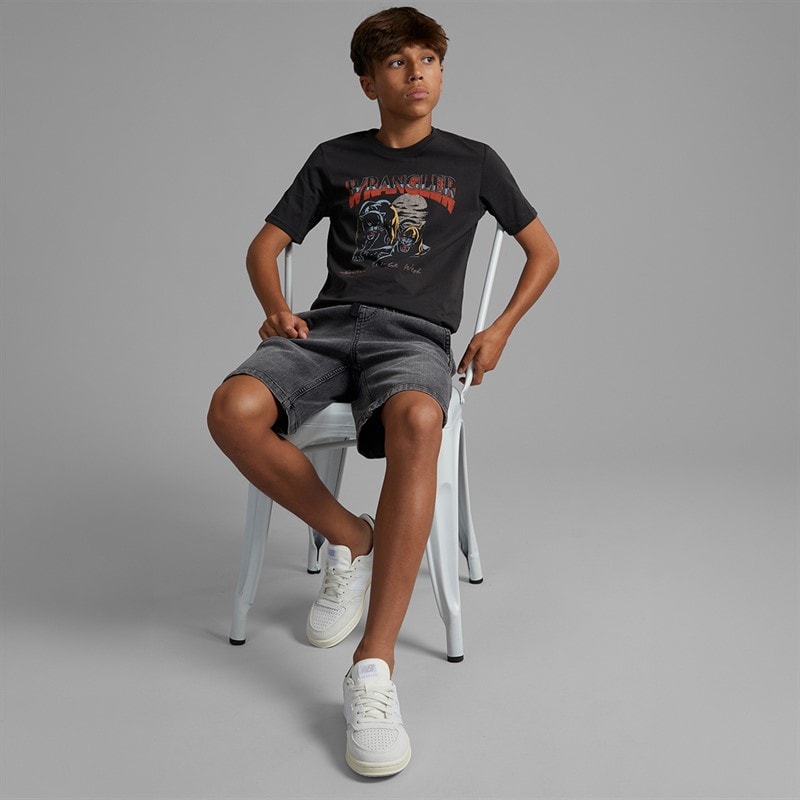 Wrangler Boys Longline Frontier Shorts Dark Space - Image 4