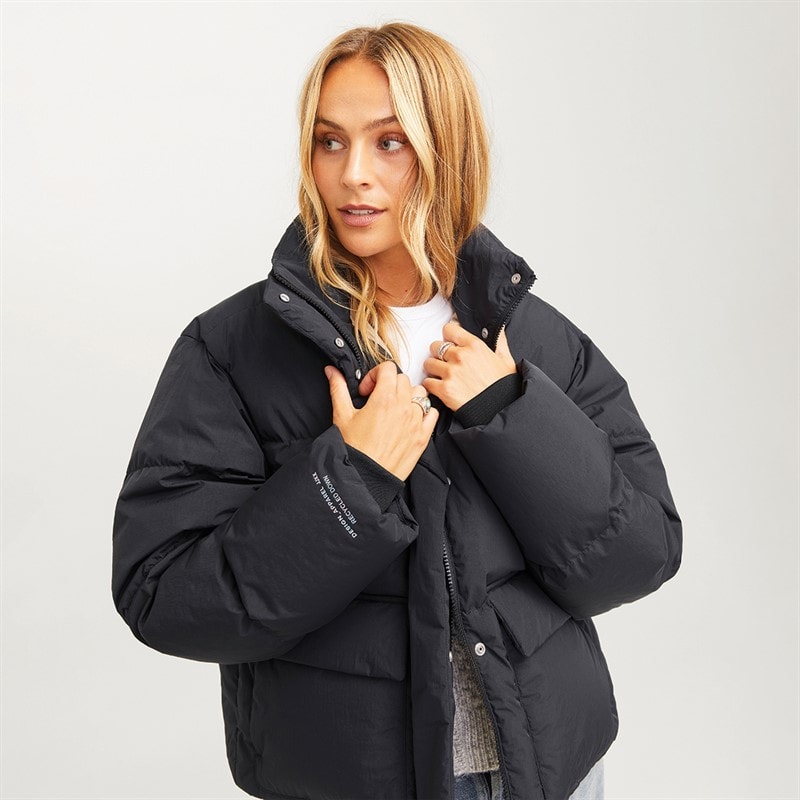 JJXX Womens Morrit Down Puffer Jacket Black - Image 3