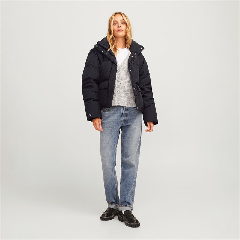 JJXX Womens Morrit Down Puffer Jacket Black - Image 4