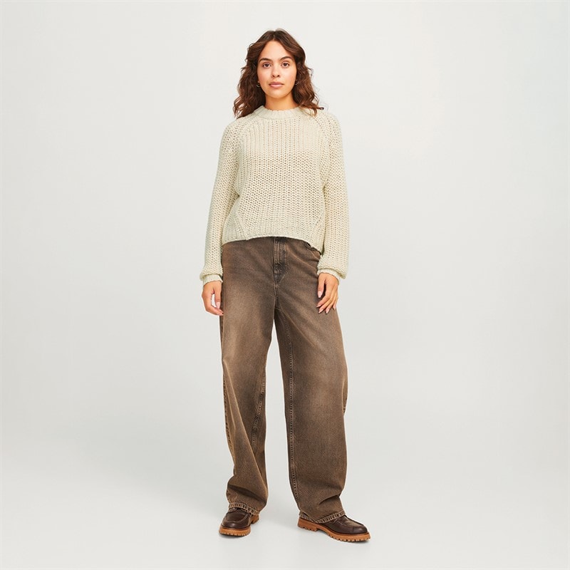 JJXX Womens Kelly Chunky Jumper Bone White - Image 4