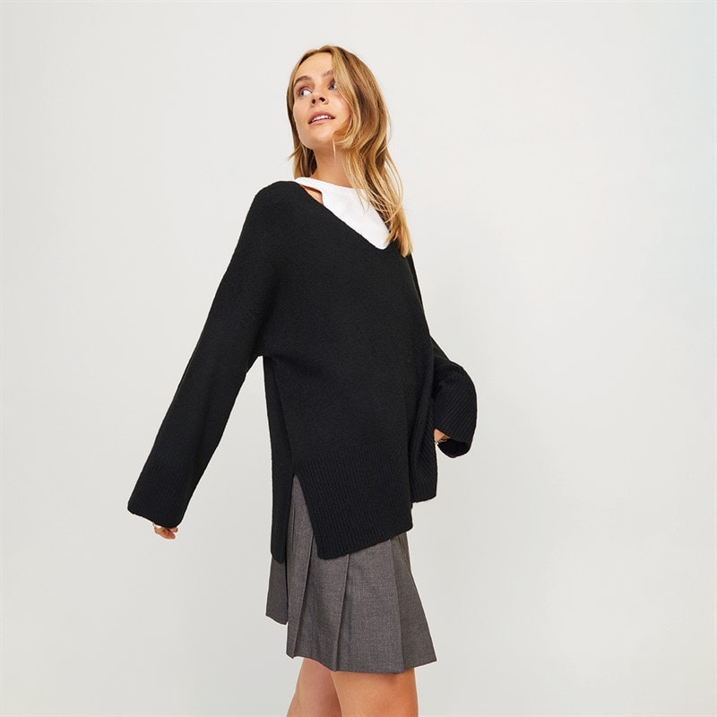 JJXX Womens Lucca V-Neck Jumper Black - Image 3