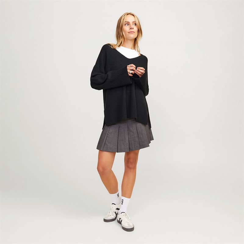 JJXX Womens Lucca V-Neck Jumper Black - Image 4
