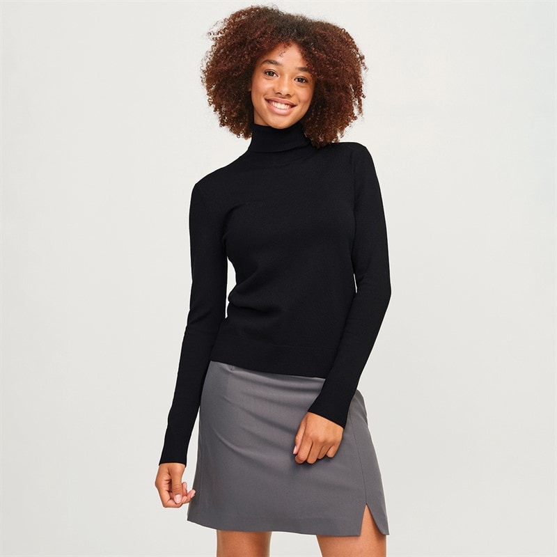 JJXX Womens Ada Roll Neck Jumper Black - Image 1