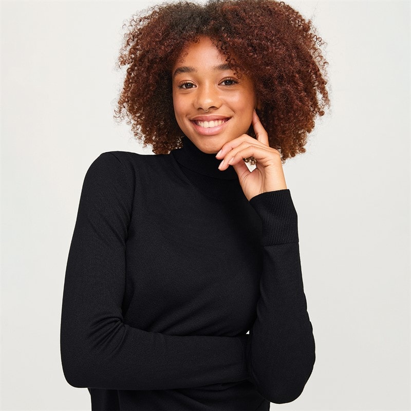 JJXX Womens Ada Roll Neck Jumper Black - Image 3
