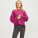 JJXX Womens Sigga Crew Neck Jumper Fuchsia Red