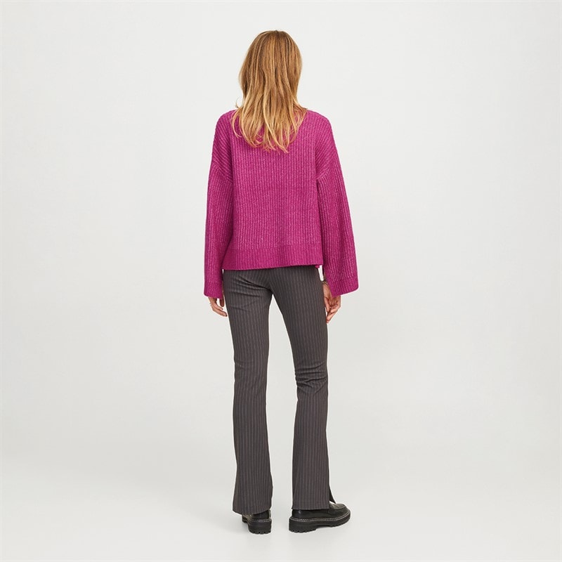 JJXX Womens Sigga Crew Neck Jumper Fuchsia Red - Image 2