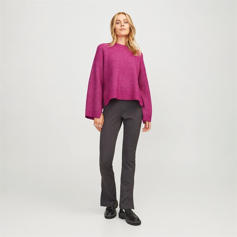 JJXX Womens Sigga Crew Neck Jumper Fuchsia Red - Image 4
