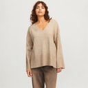 JJXX Womens Lucca V-Neck Jumper Peyote