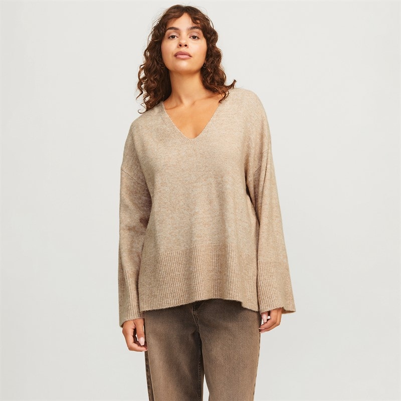 JJXX Womens Lucca V-Neck Jumper Peyote