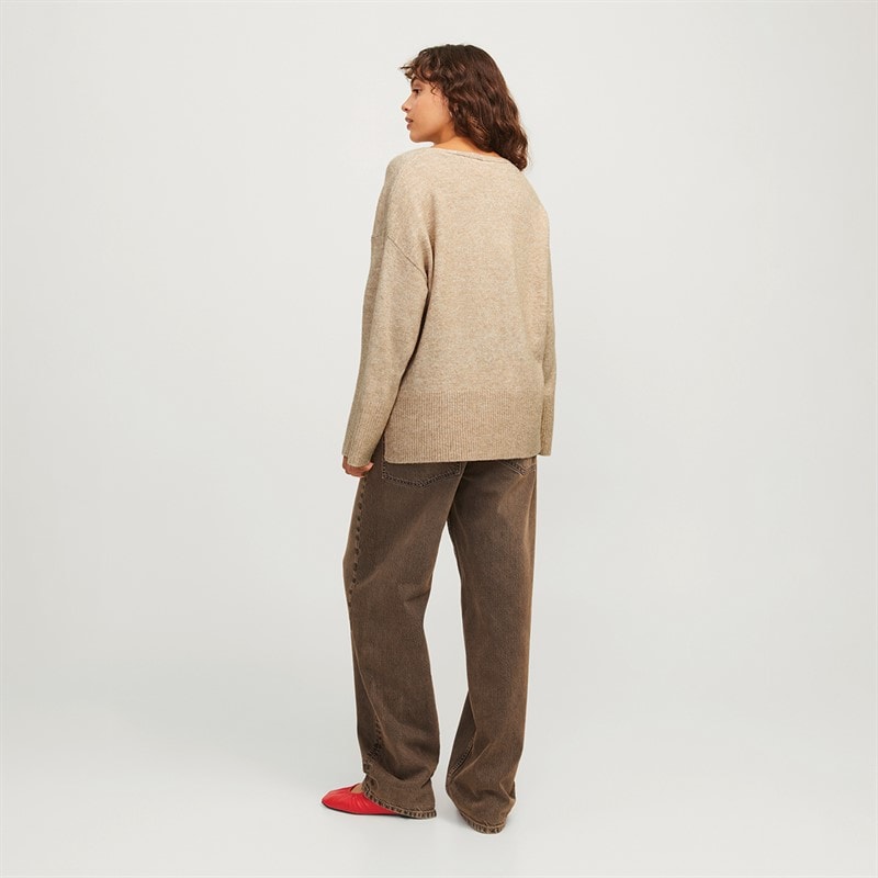 JJXX Womens Lucca V-Neck Jumper Peyote - Image 2