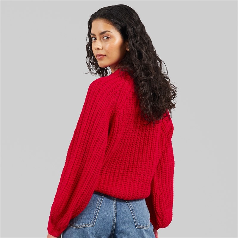 JJXX Womens Kelly Crew Neck Knitted Jumper Barberry - Image 2