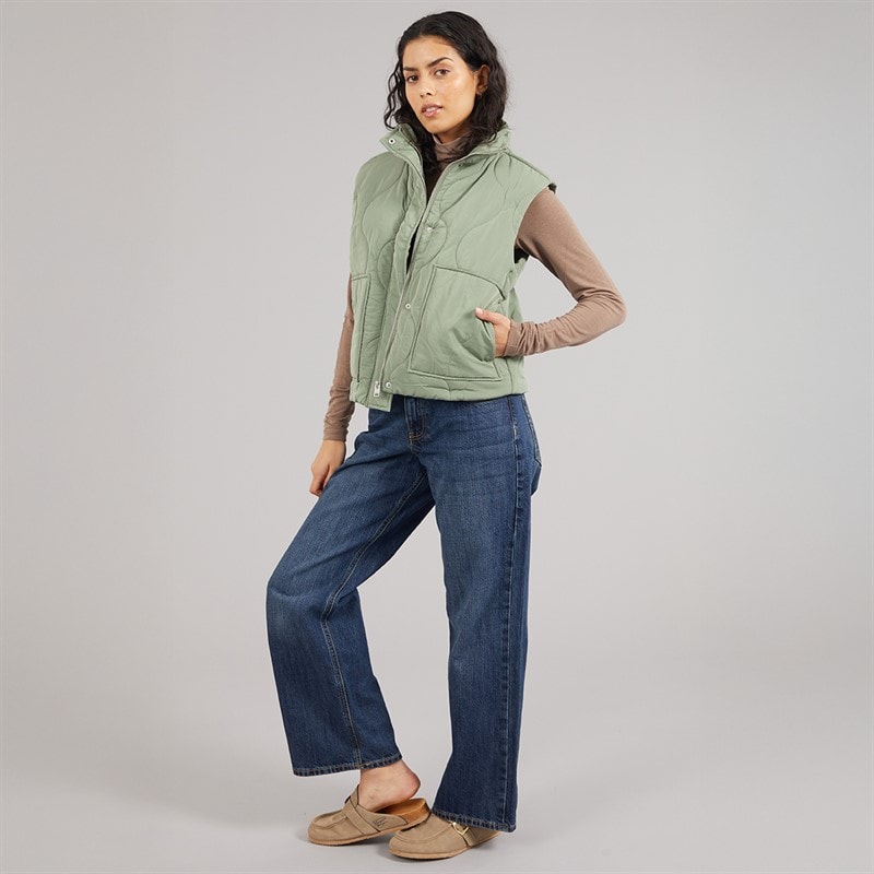 JJXX Womens Serena Quilted Vest Sea Spray - Image 4