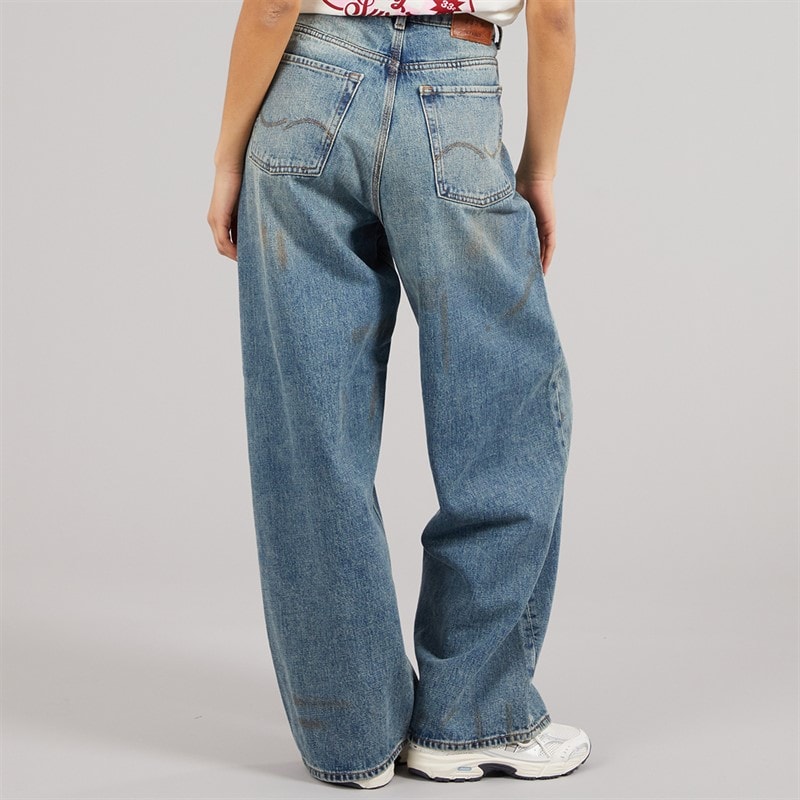 JJXX Womens Kyoto Wendy Baggy Jeans Medium Blue Denim - Image 2