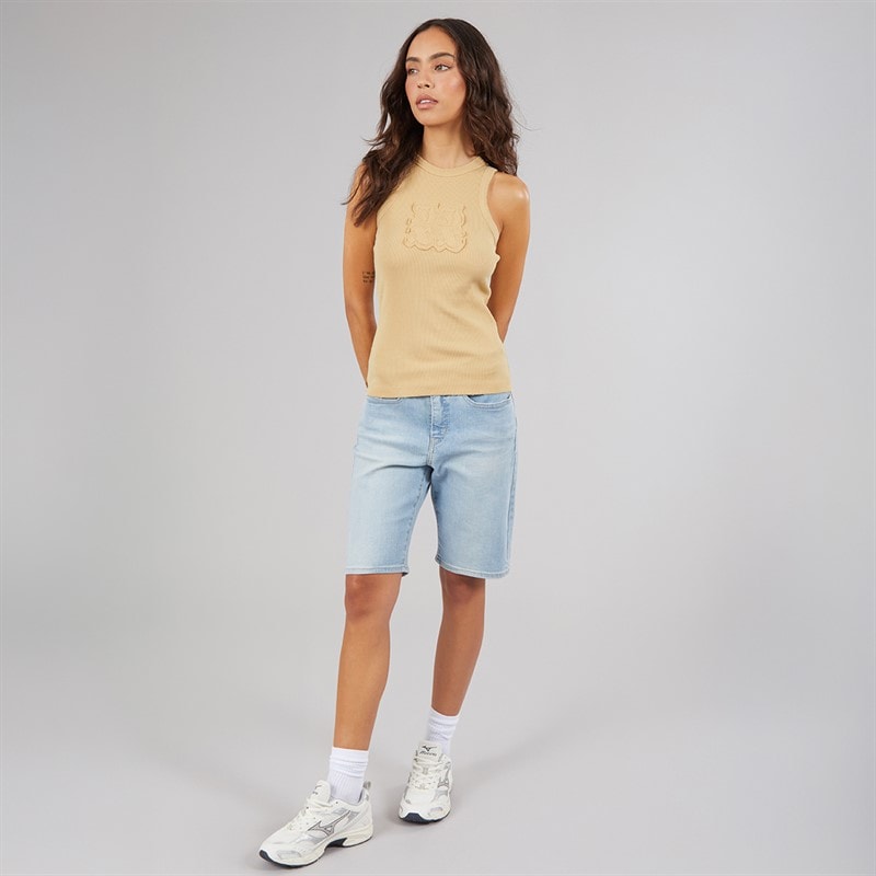 JJXX Womens Forest Patch Rib Vest Boulder - Image 4