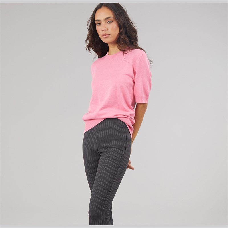 JJXX Womens Ivy Nancy Flared Trousers Phantom Pinstripe - Image 3