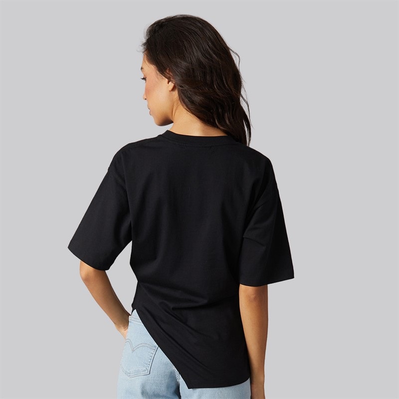 JJXX Womens Annabell Asymmetric T-Shirt Black - Image 2
