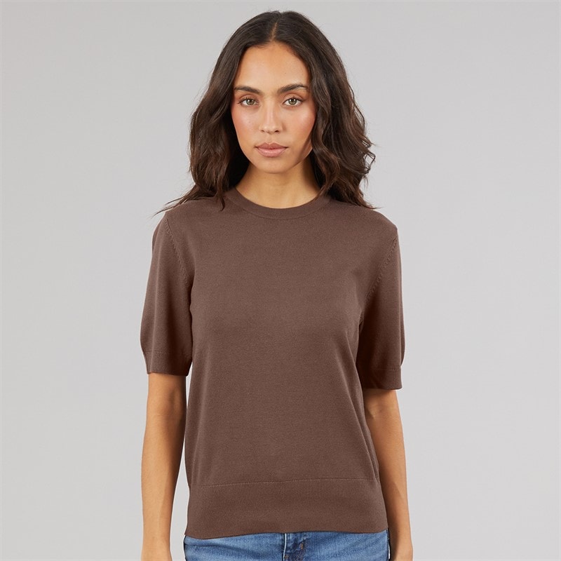 JJXX Womens Layla Knitted T-Shirt Bracken - Image 3