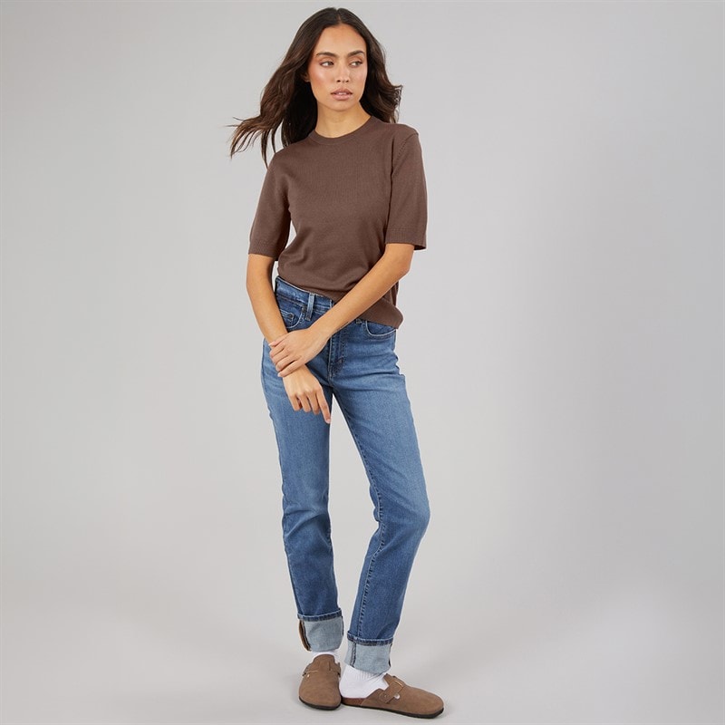 JJXX Womens Layla Knitted T-Shirt Bracken - Image 4