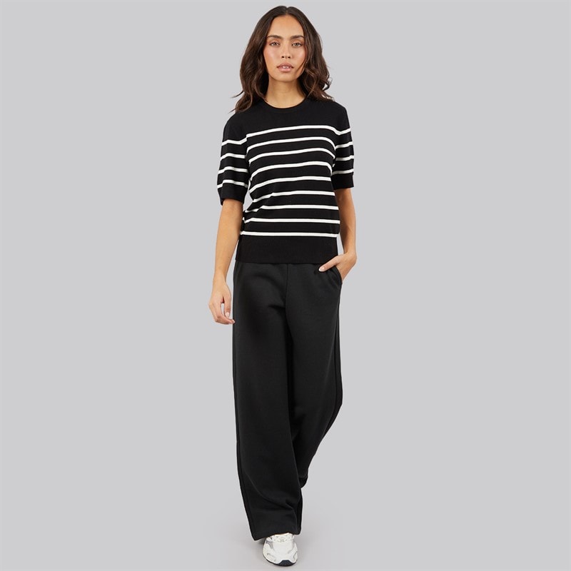JJXX Womens Ally Wide Leg Trousers Black - Image 4