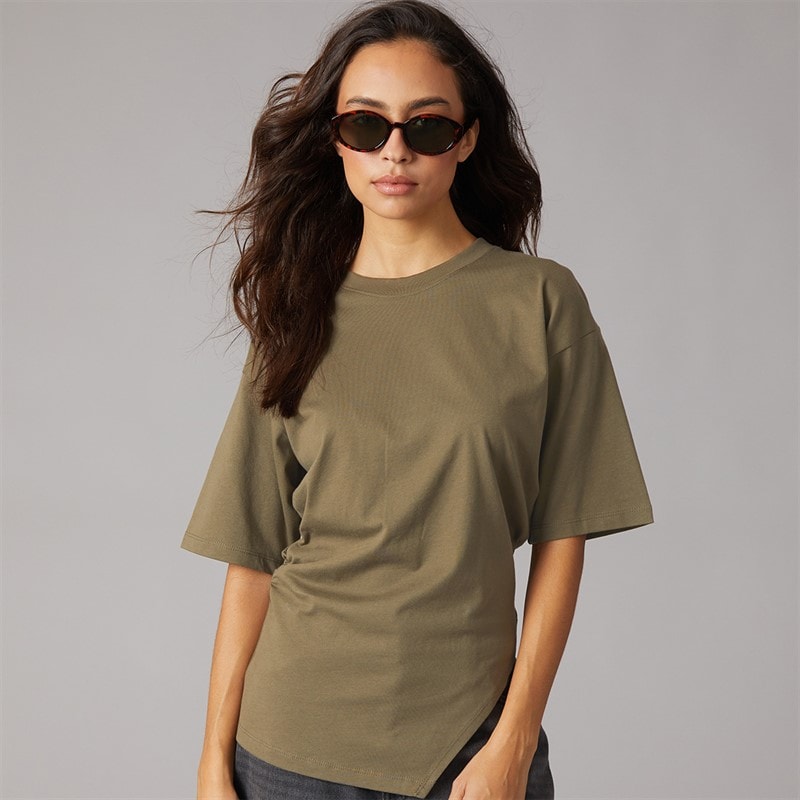 JJXX Womens Annabell Asymmetric T-Shirt Sea Turtle