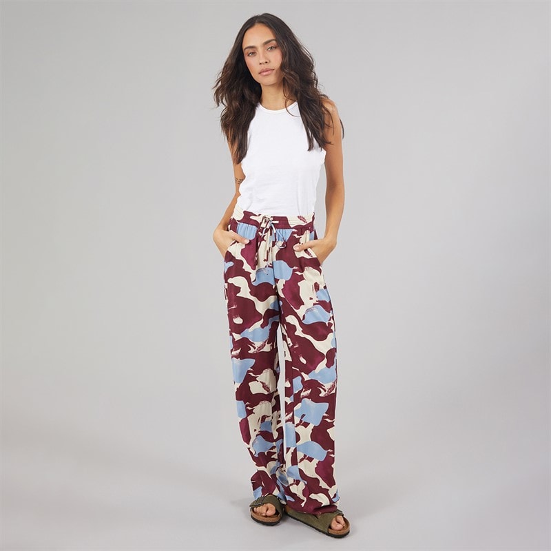 JJXX Womens Mira Trousers Cabernet Blur - Image 3