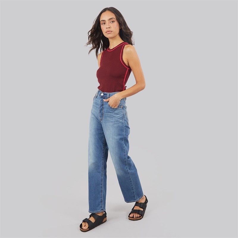 JJXX Womens Evelyn Knitted Vest Carbernet/Barberry - Image 3