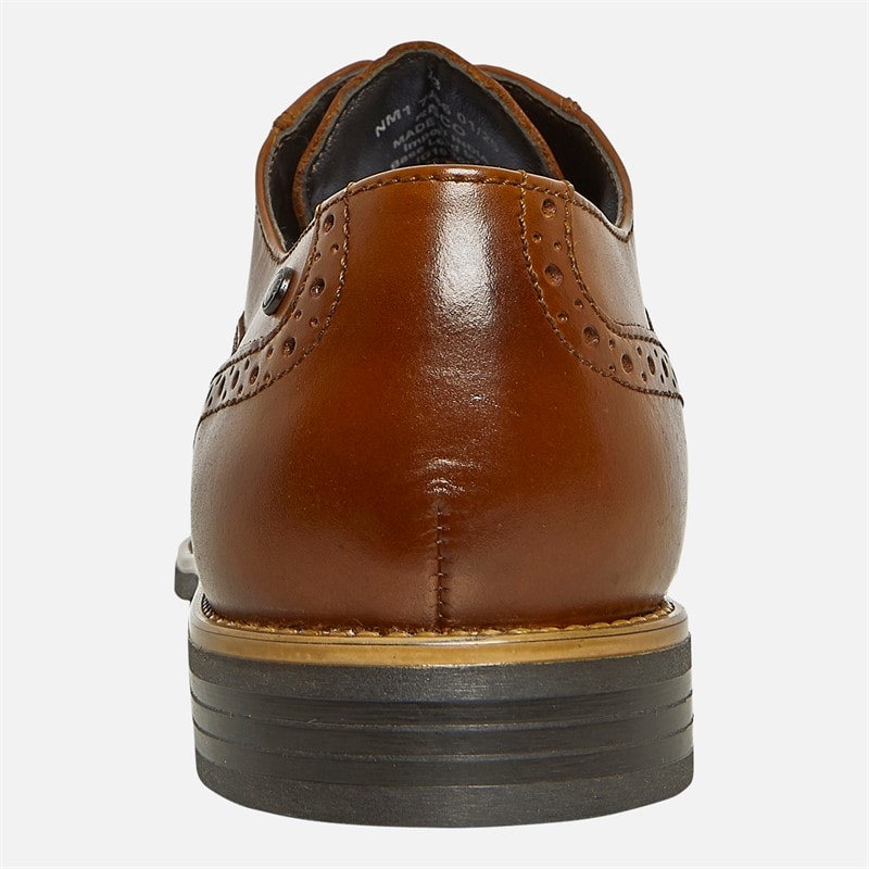 Base London Mens Risco Brogue Shoes Tan - Image 3