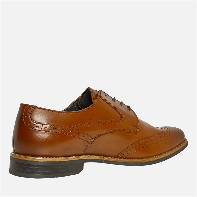 Base London Mens Risco Brogue Shoes Tan - Image 5