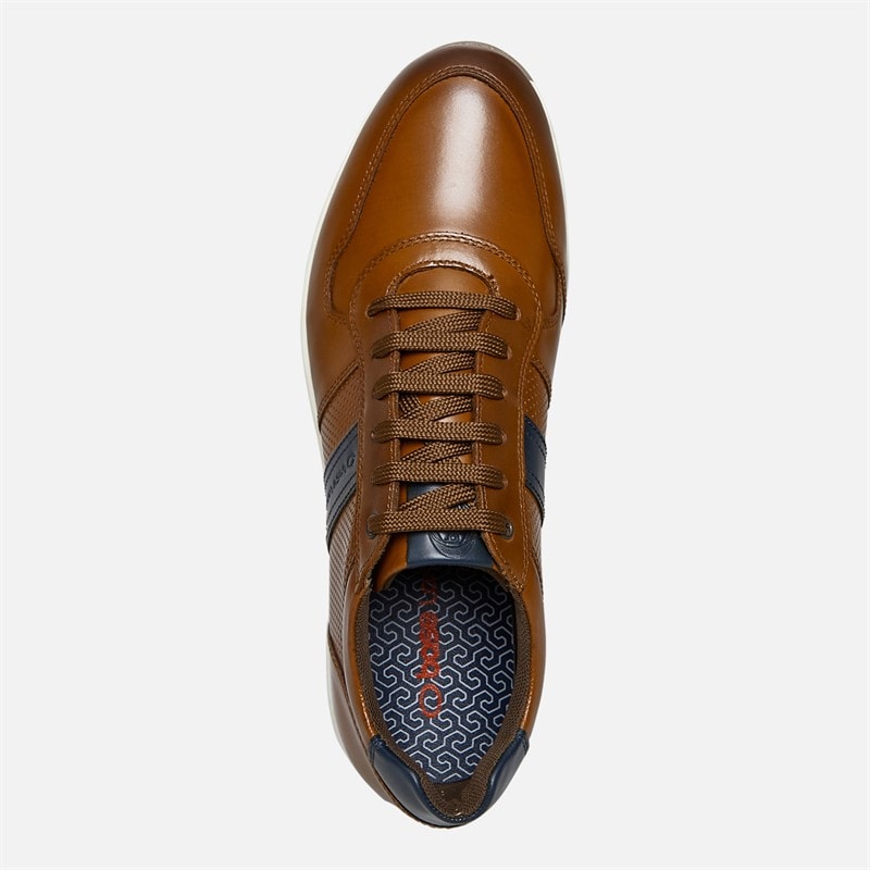 Base London Mens Eclipse Shoes Tan/Navy - Image 4