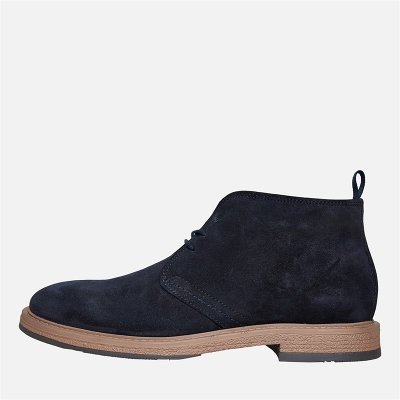 Base London Mens Barnes Suede Chukka Boots Suede Navy - Image 1