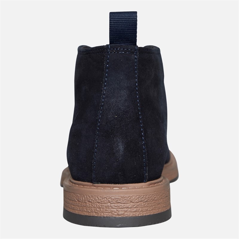 Base London Mens Barnes Suede Chukka Boots Suede Navy - Image 3