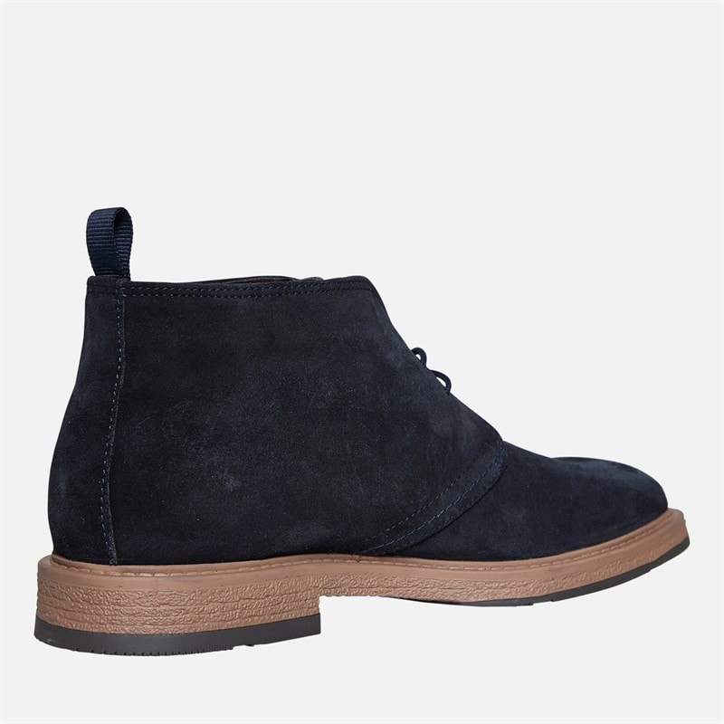 Base London Mens Barnes Suede Chukka Boots Suede Navy - Image 5