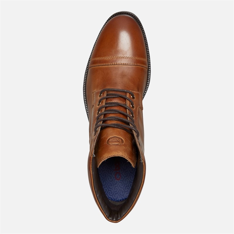 Base London Mens Dave Toe Cap Boots Dark Tan - Image 4