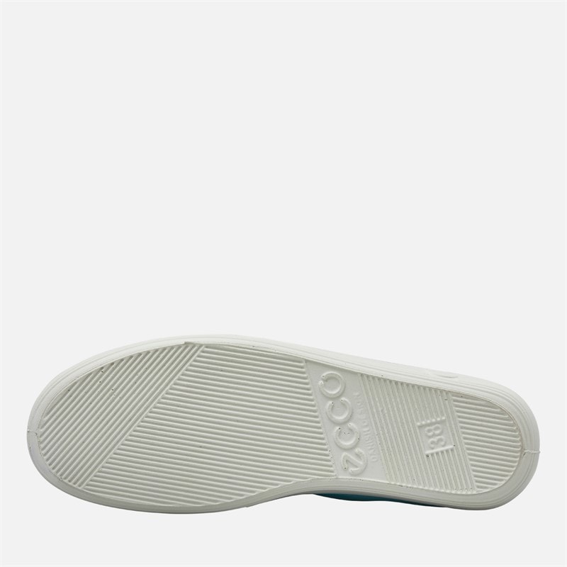 ECCO Womens Soft 2 Anniversary Leather Trainers Blue - Image 2