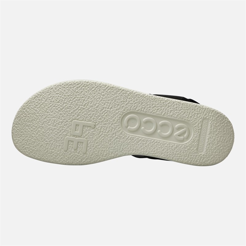 ECCO Womens Flowt Nubuck Wedge Sandals Black - Image 2