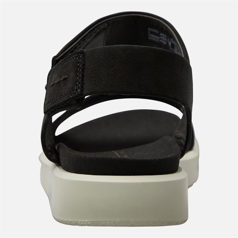 ECCO Womens Flowt Nubuck Wedge Sandals Black - Image 3