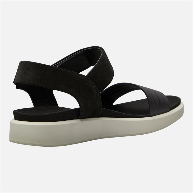ECCO Womens Flowt Nubuck Wedge Sandals Black - Image 5