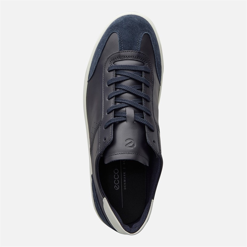 ECCO Mens Street Lite Trainers Navy/Blue/White - Image 4