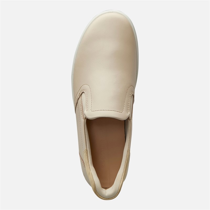 ECCO Womens Soft 7 Easy Slip Lace Trainers Beige/Limestone - Image 4