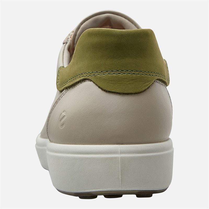 ECCO Mens Easy Slip Lace Trainers Grey/Olive - Image 3