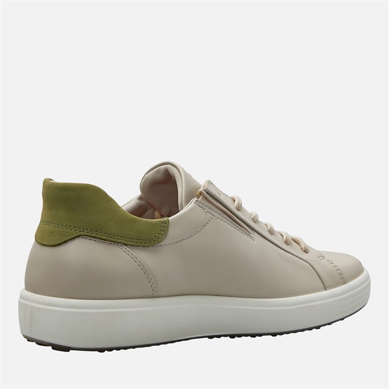 ECCO Mens Easy Slip Lace Trainers Grey/Olive - Image 5