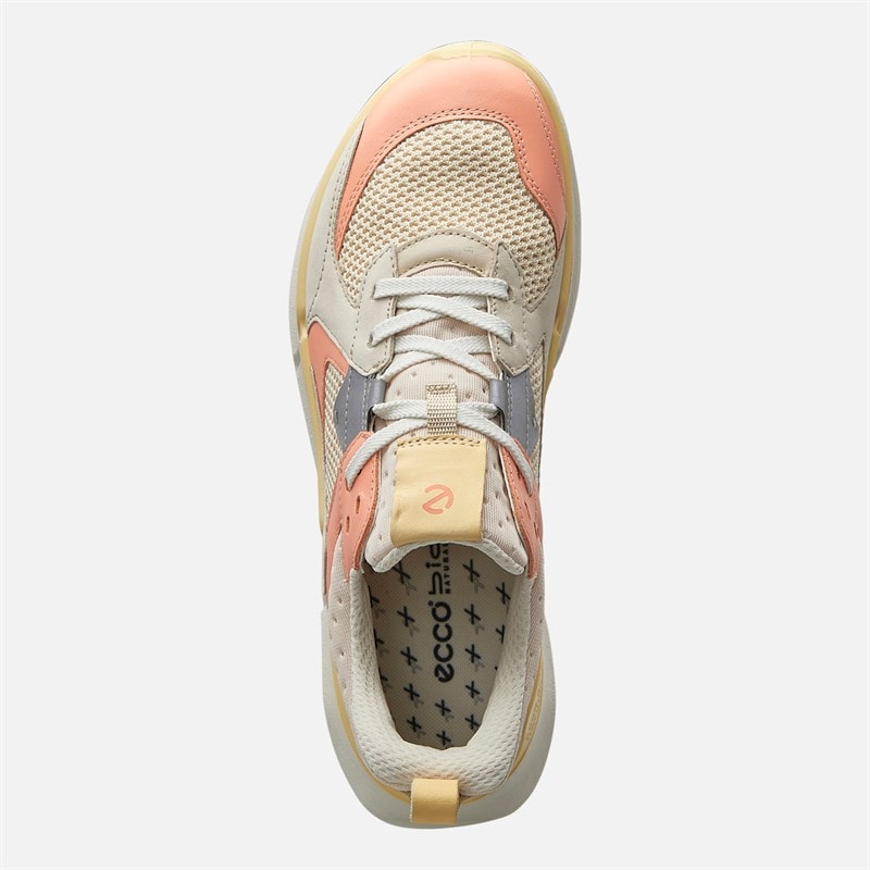 ECCO Womens Biom 2.2 Leather Trainers Limestone - Image 4