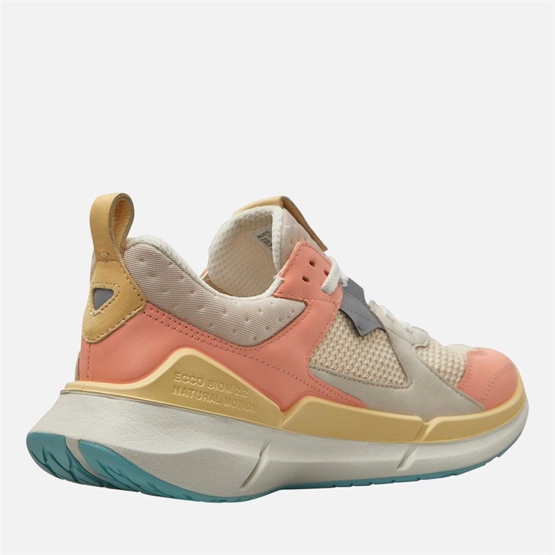 ECCO Womens Biom 2.2 Leather Trainers Limestone - Image 5