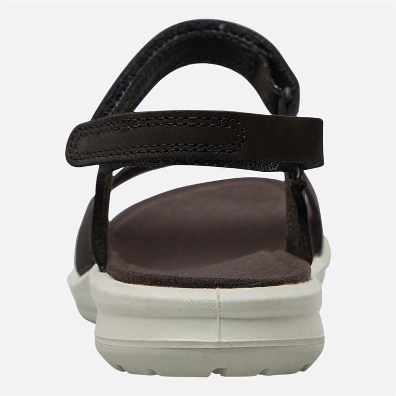 ECCO Womens Cruise Two Strap Sandals Black/White - Image 3
